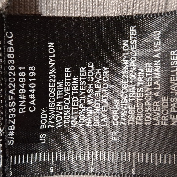 "TWELVE by TWELVE" Women's Sz. L, Gray sweater with ruffles pleats and flares. - Picture 7 of 13